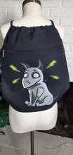 Load image into Gallery viewer, Zombie dog draw string backpack with zipper