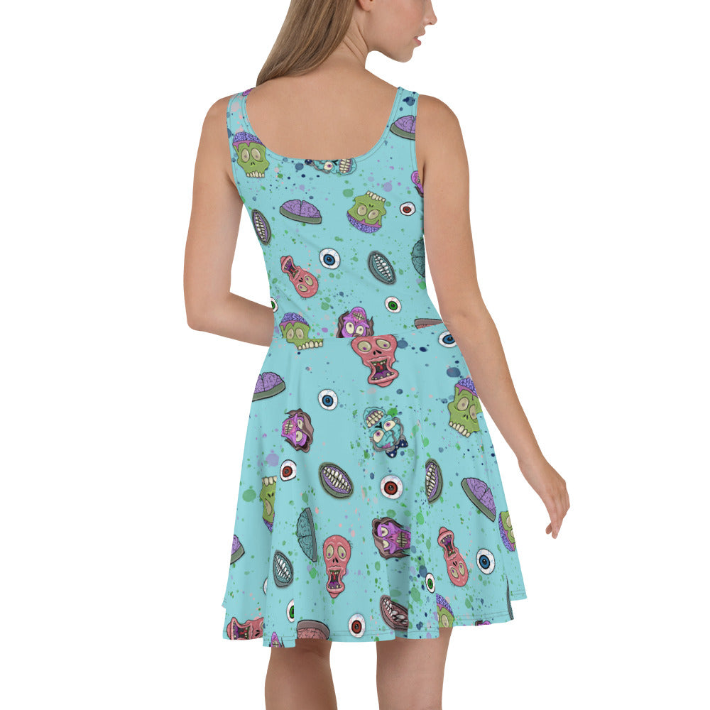 alien skater dress HDE Shiny Metallic Alien Costume Dress Futuristic Sleeveless Space Skater Dress Hot Pink - 3X