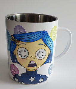 Stainless Steel  mug Button Girl Bday Sale