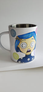 Stainless Steel  mug Button Girl Bday Sale