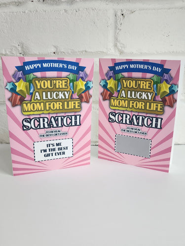 Mother's day scratch off card