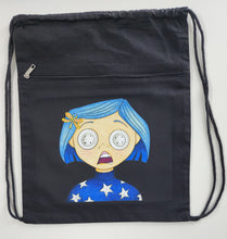 Load image into Gallery viewer, Button eye drawstring string backpack