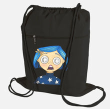 Load image into Gallery viewer, Button eye drawstring string backpack