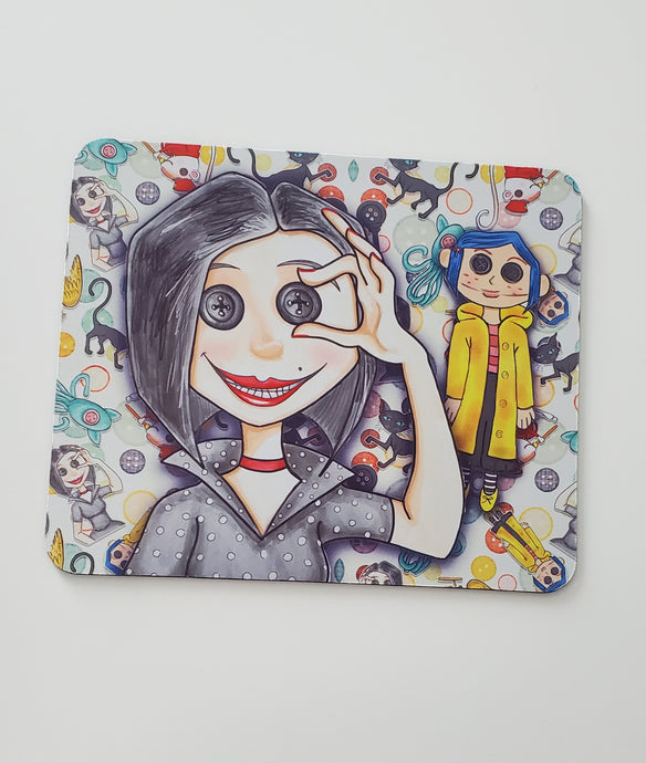 Button eye Mom Mouse Pad