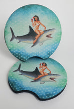 Load image into Gallery viewer, Pin up Shark mini car Coaster Set