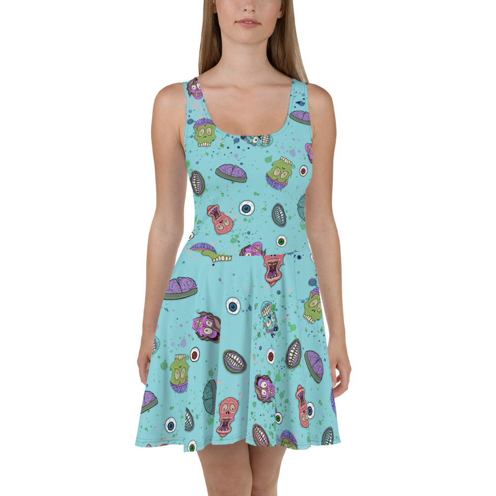 zombie skater dress Zombie Heads Skater Dress
