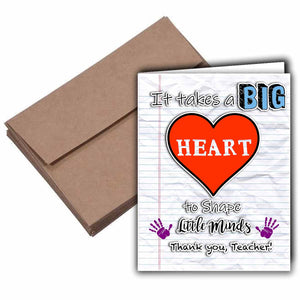 Teachers Have a Big Heart Card
